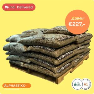 1/2 Pallet Alphastixx: US Premium witte eik houtpellets